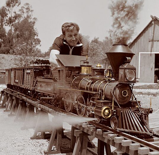 Walt Disney aficion a los trenes